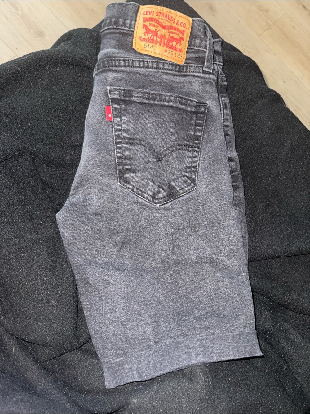 Levi's Gray Washed Denim Jeans with Red Tab